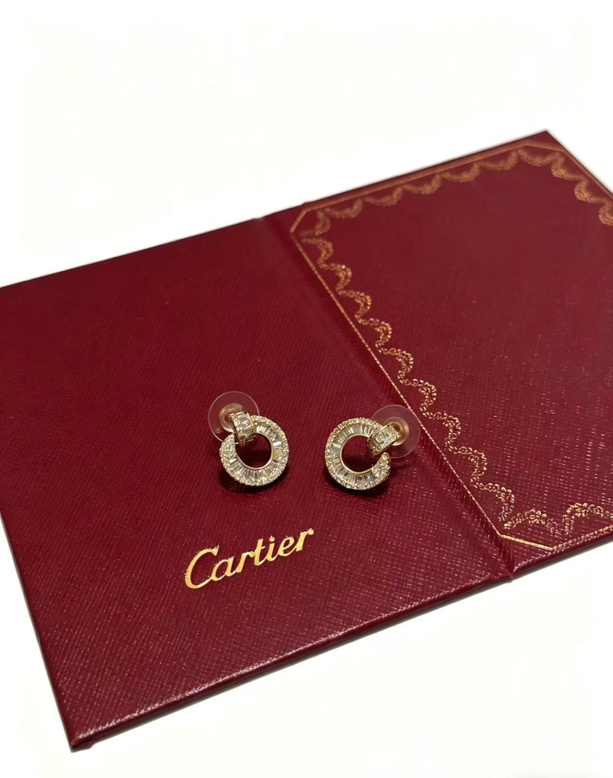Martin Graham earrings in polished metal-tone – front view