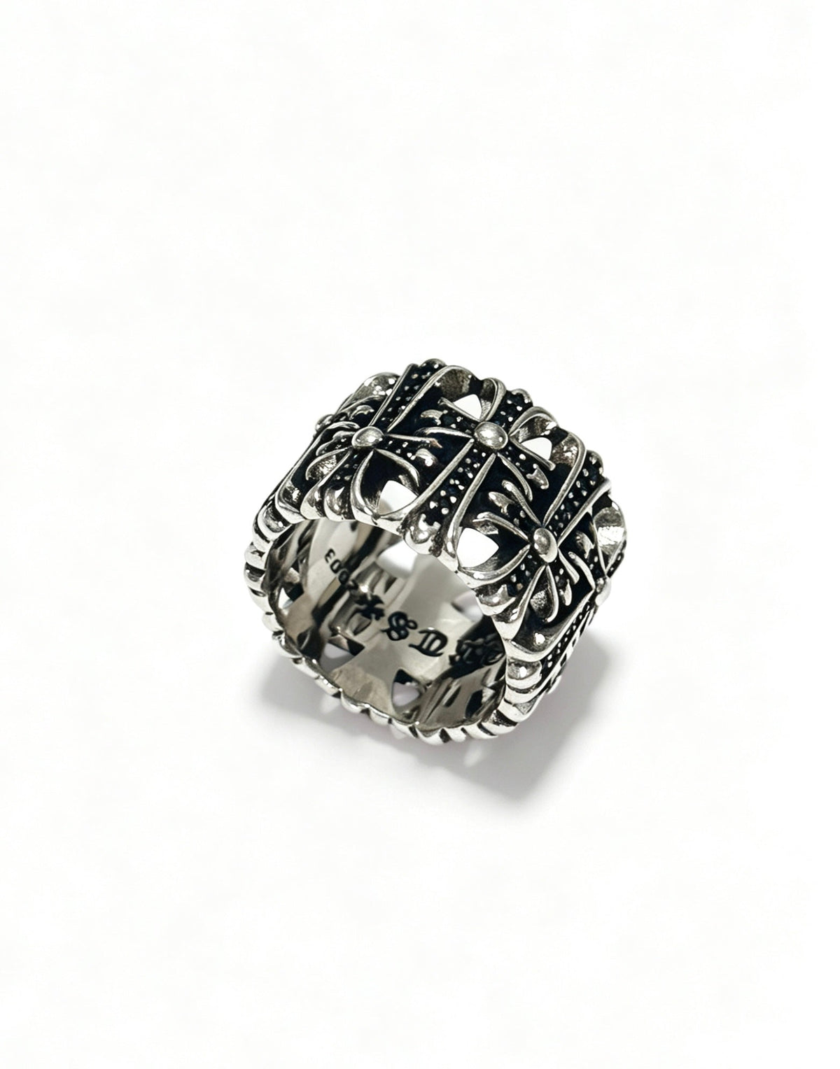 Martin Graham ring in polished metal-tone – front product view