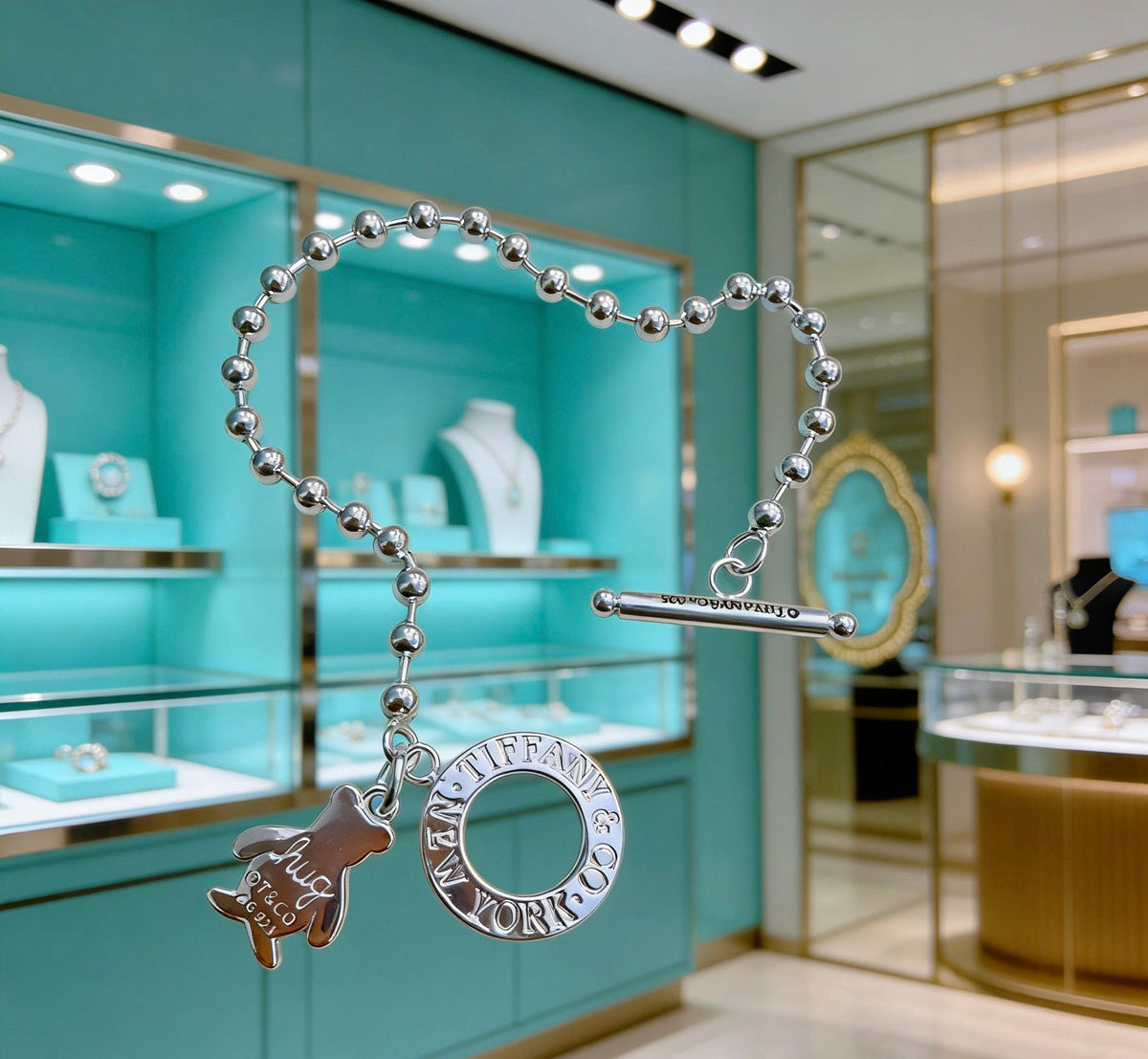 Martin Graham bracelet in polished metal-tone – front product view