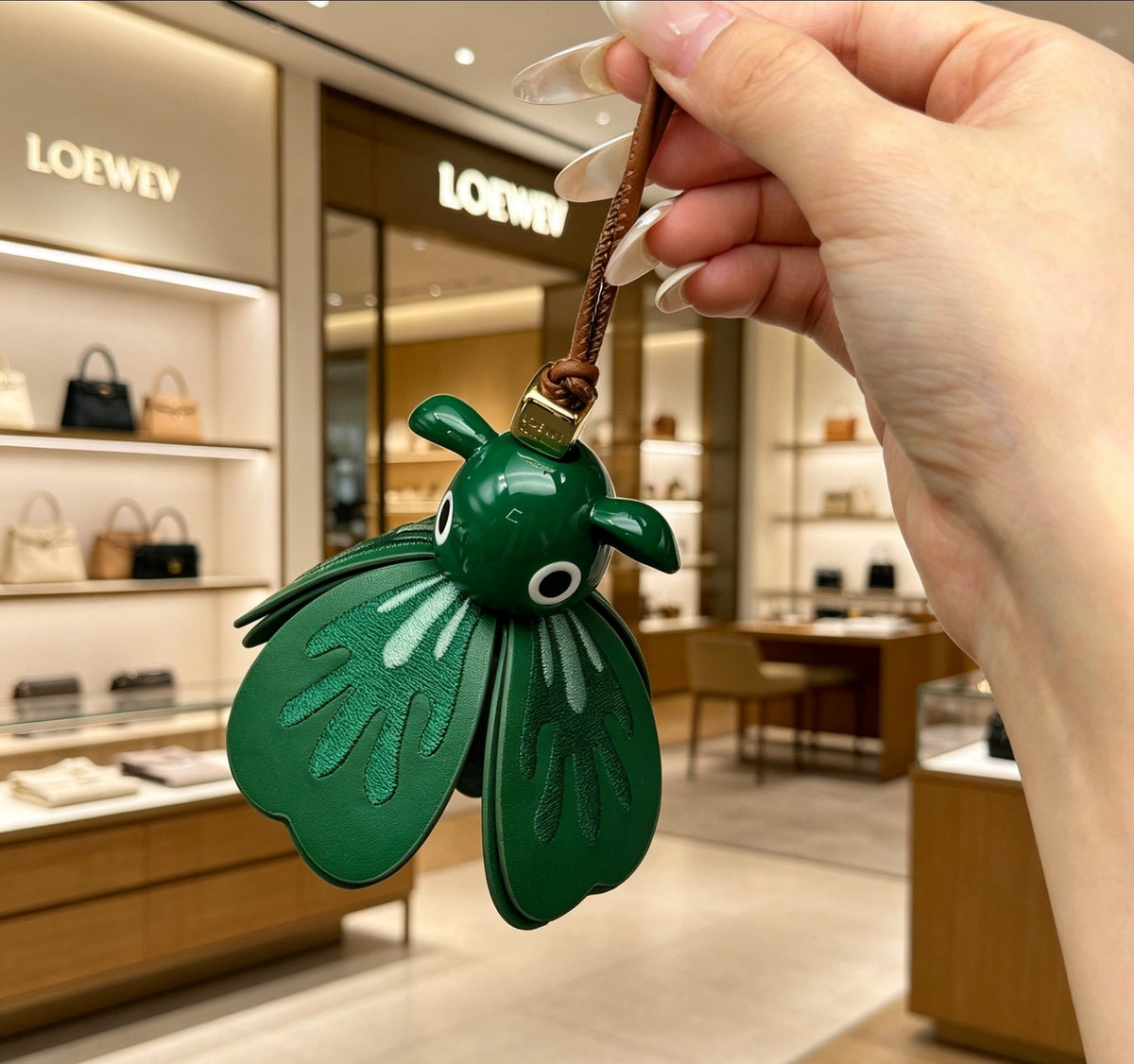 Martin Graham bag charm in polished metal-tone – front view