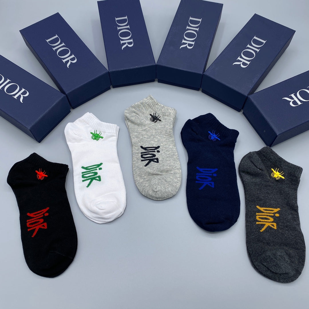 Dior Colourful Letter No-Show Socks