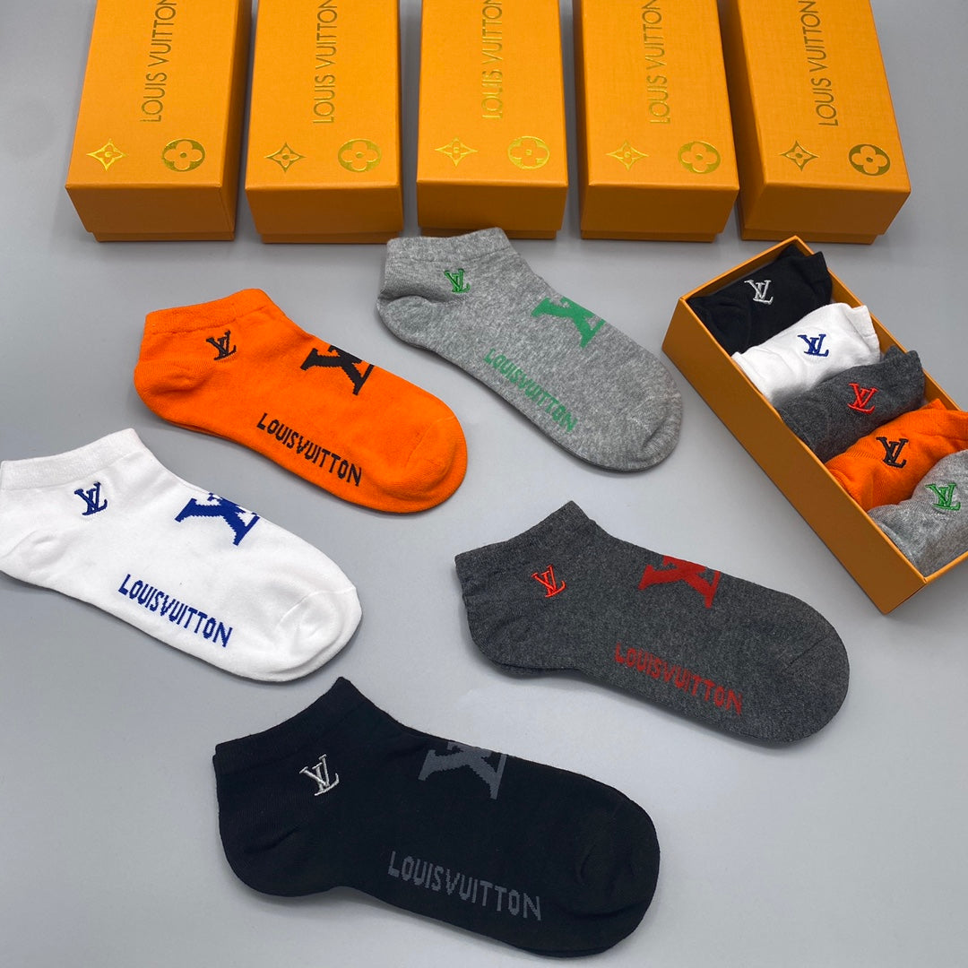 Louis Vuitton No-Show Socks - 5-Pair Set