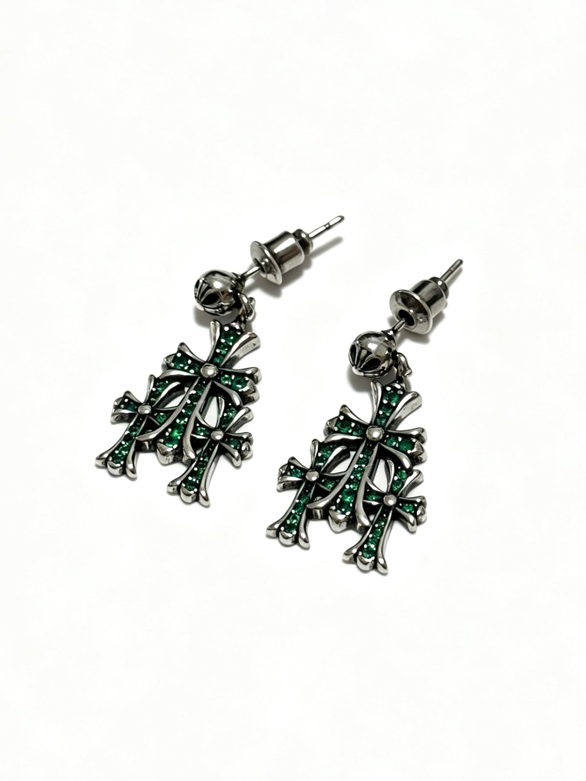 Martin Graham earrings in polished metal-tone – front product view