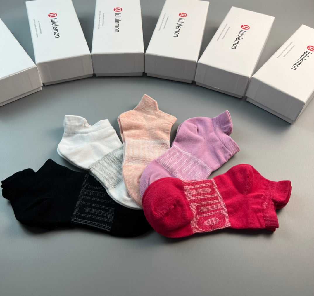 Lululemon Cotton No-Show Socks - 5-Pair Set