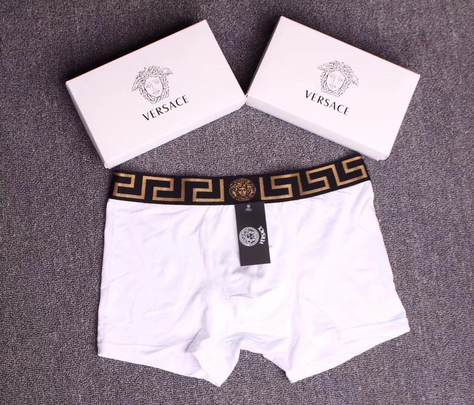 Versace Greek-Key Waistband Men's Trunk Underwear - 3-Piece Box