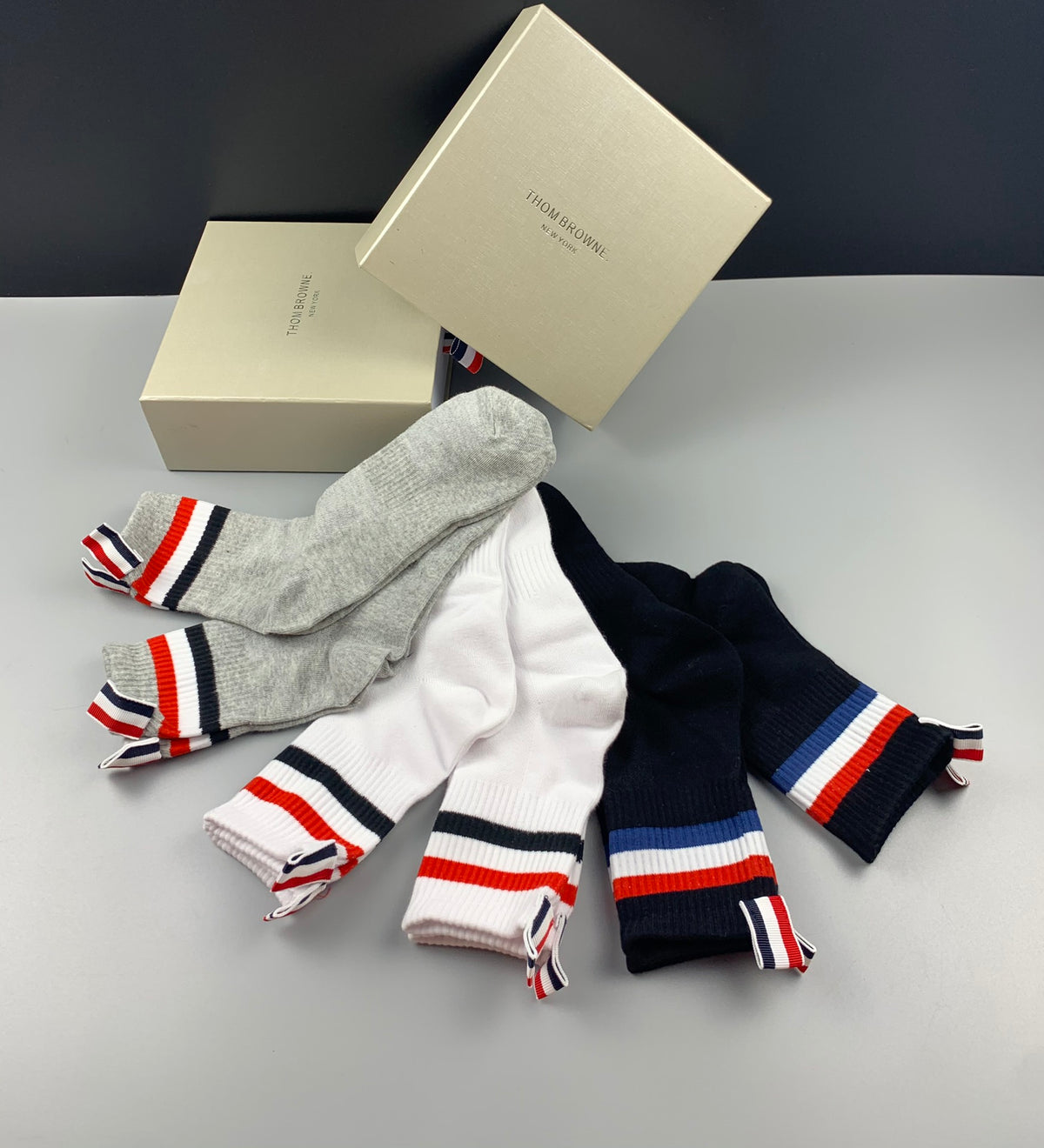 Thom Browne Cotton Crew Socks - 6-Pair Set