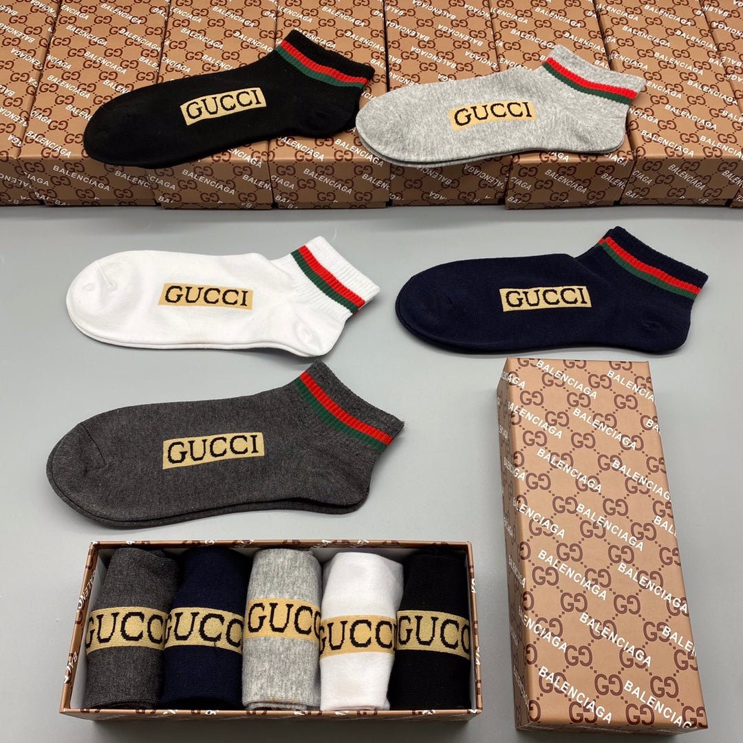 Gucci 83/17 Nylon-Spandex Breathable Socks – 5-Pair Pack