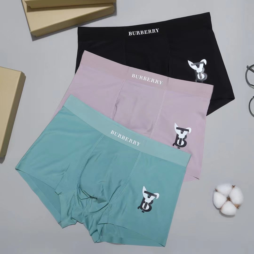 Burberry Nylon Blend Men's Boxer Briefs - 3-Piece Box - Sizes L-XXXL