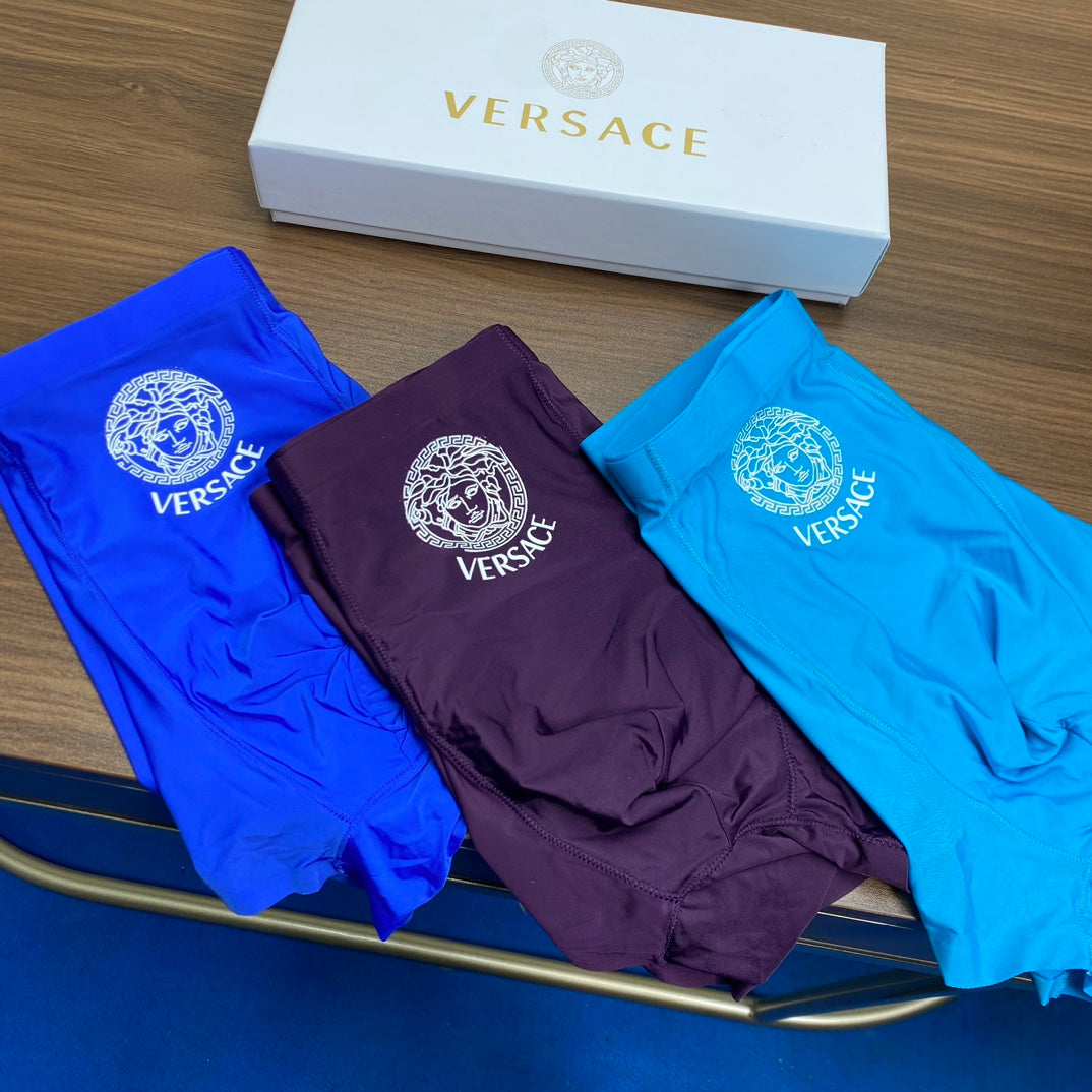 Versace Circular Medallion Graphics Men's Boxer Briefs - 3-Piece Box