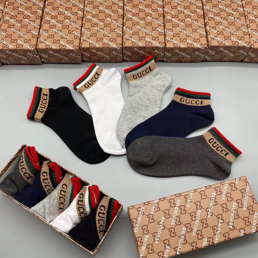 Gucci Mickey 86/14 Nylon-Spandex Breathable Socks – 5-Pair Pack