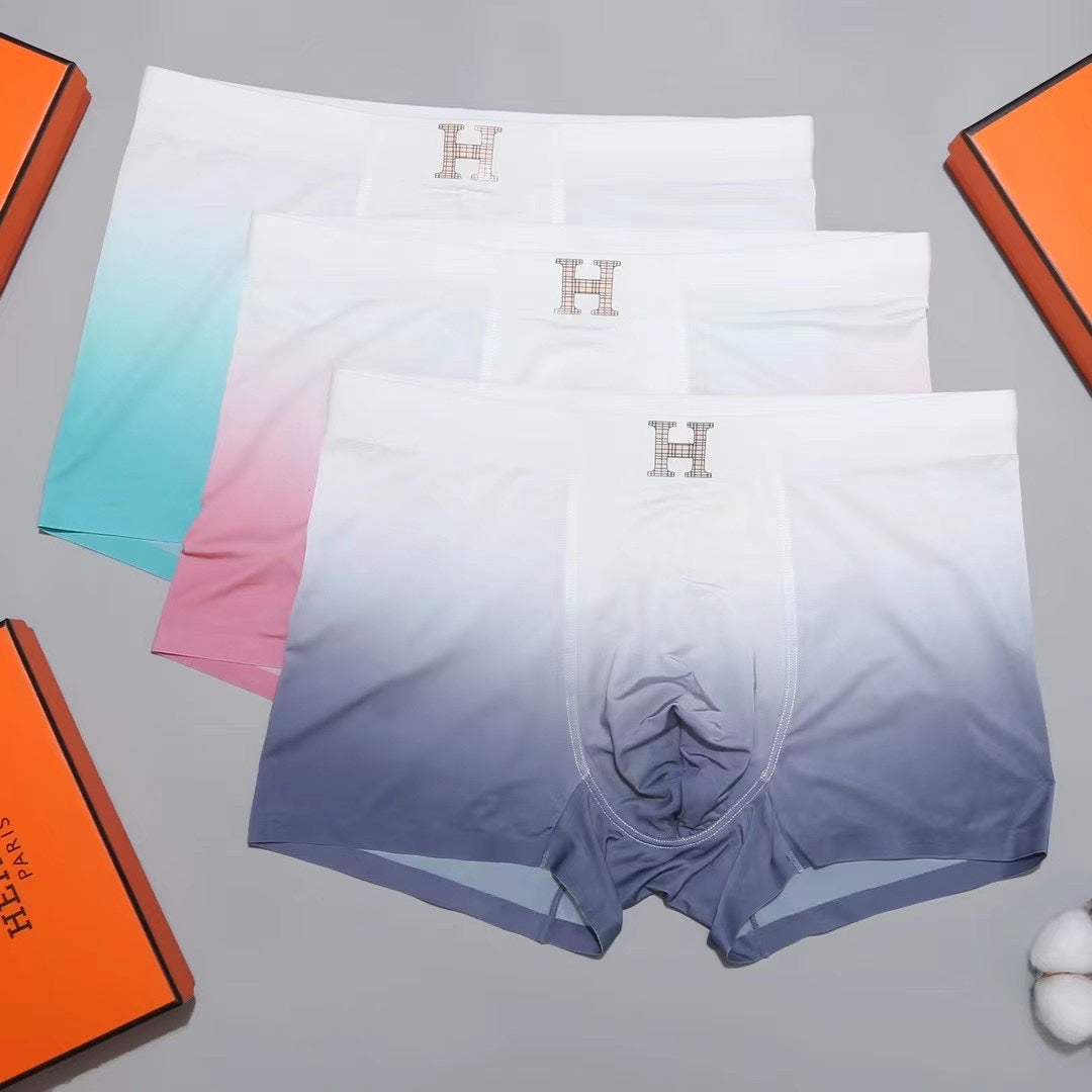 Hermes Pastel Colour Tonal Waistbands Men's Boxer Briefs - 3-Piece Box