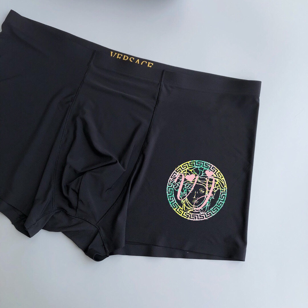 Versace Clean Logo Waistbands Men's Boxer Briefs - 3-Piece Box