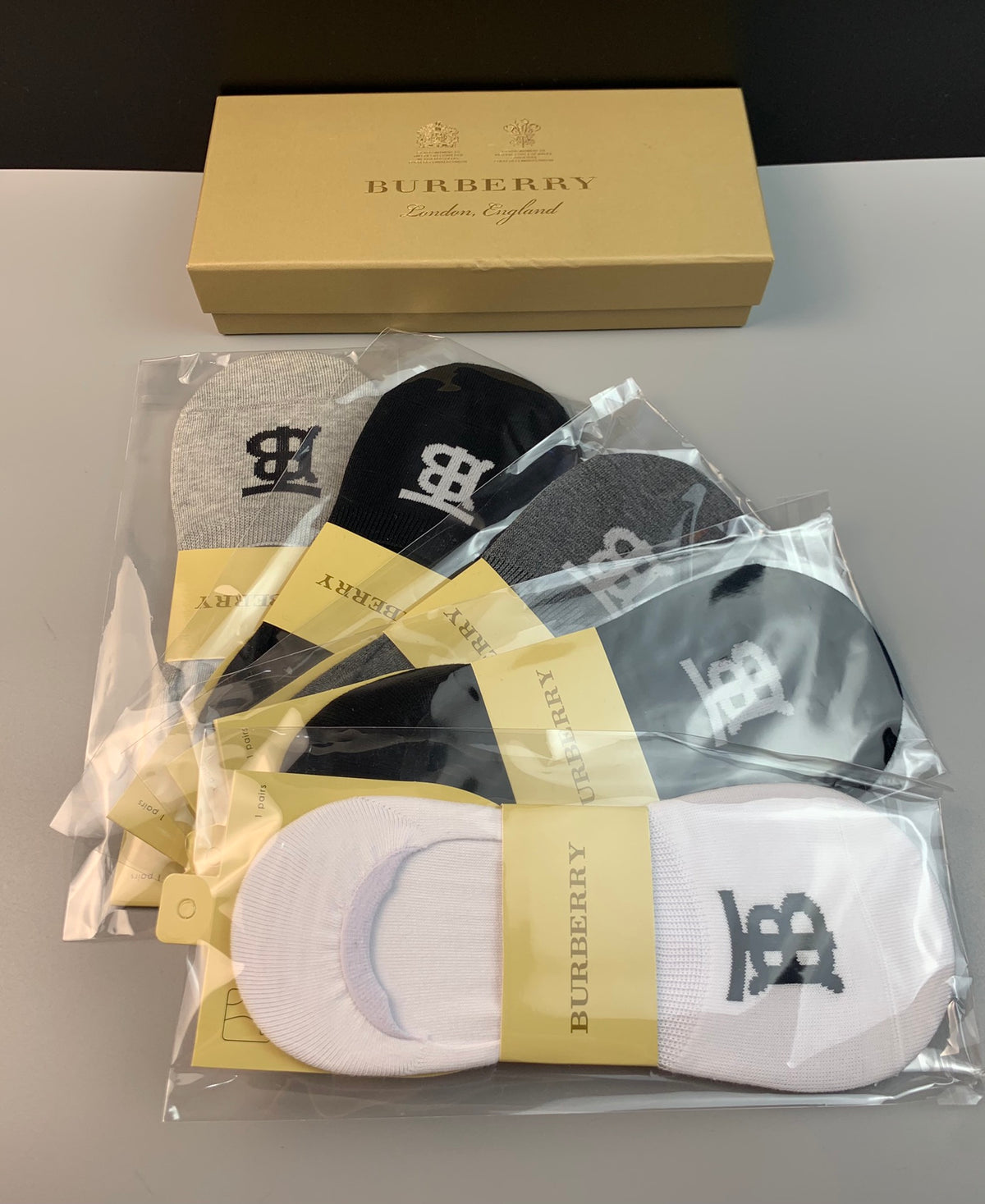 Burberry Bold Initial No-Show Socks - 5-Pair Set