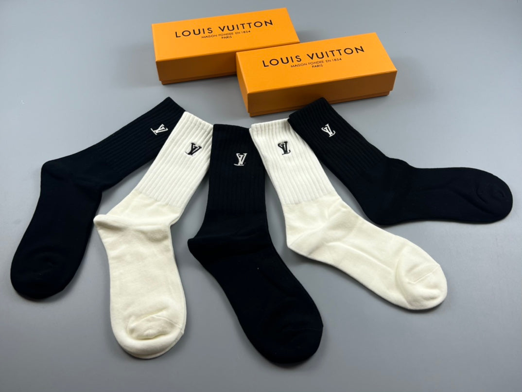 Louis Vuitton Cotton Socks - 5-Pair Set