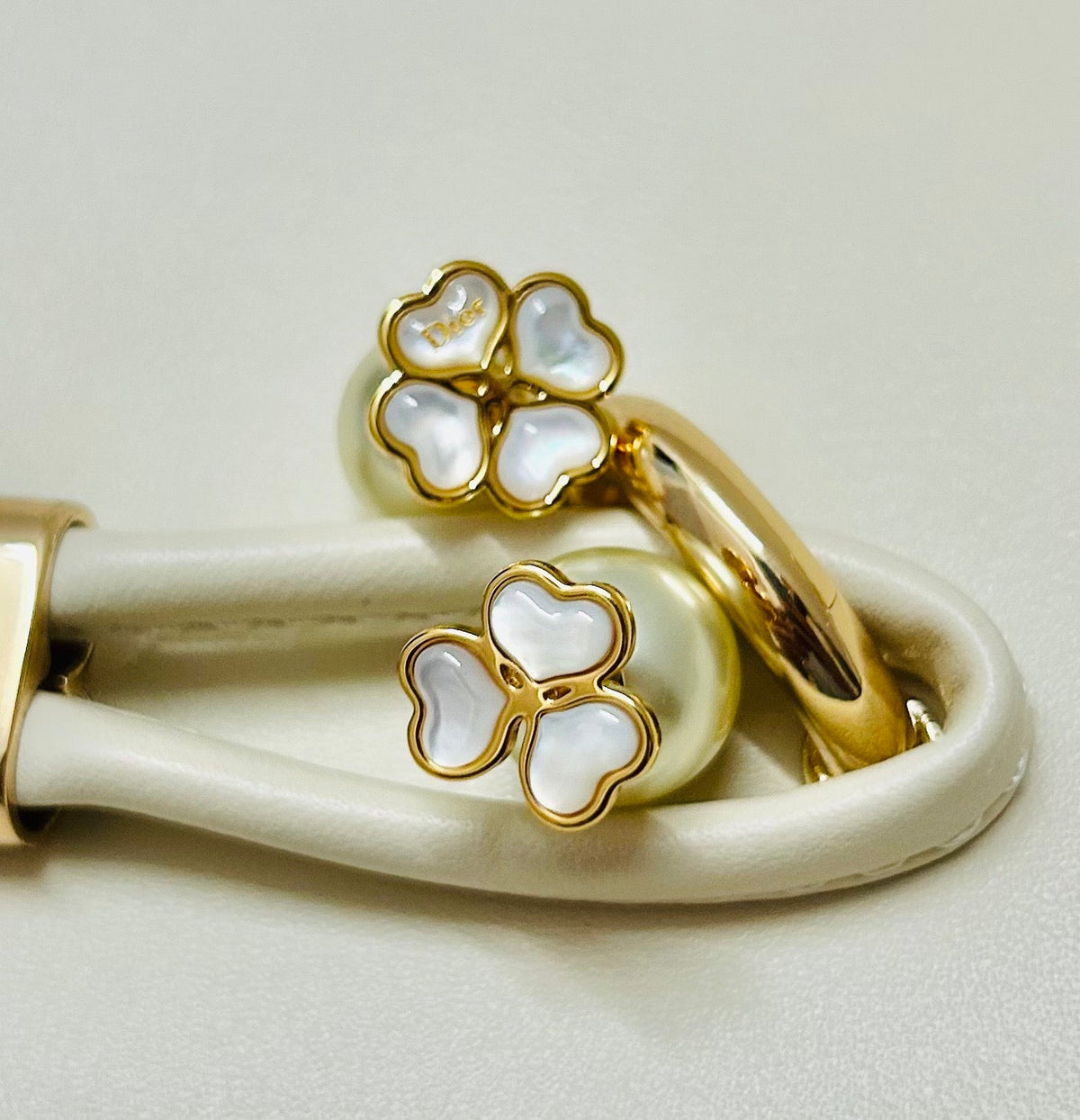 Martin Graham earrings in polished metal-tone – detail view