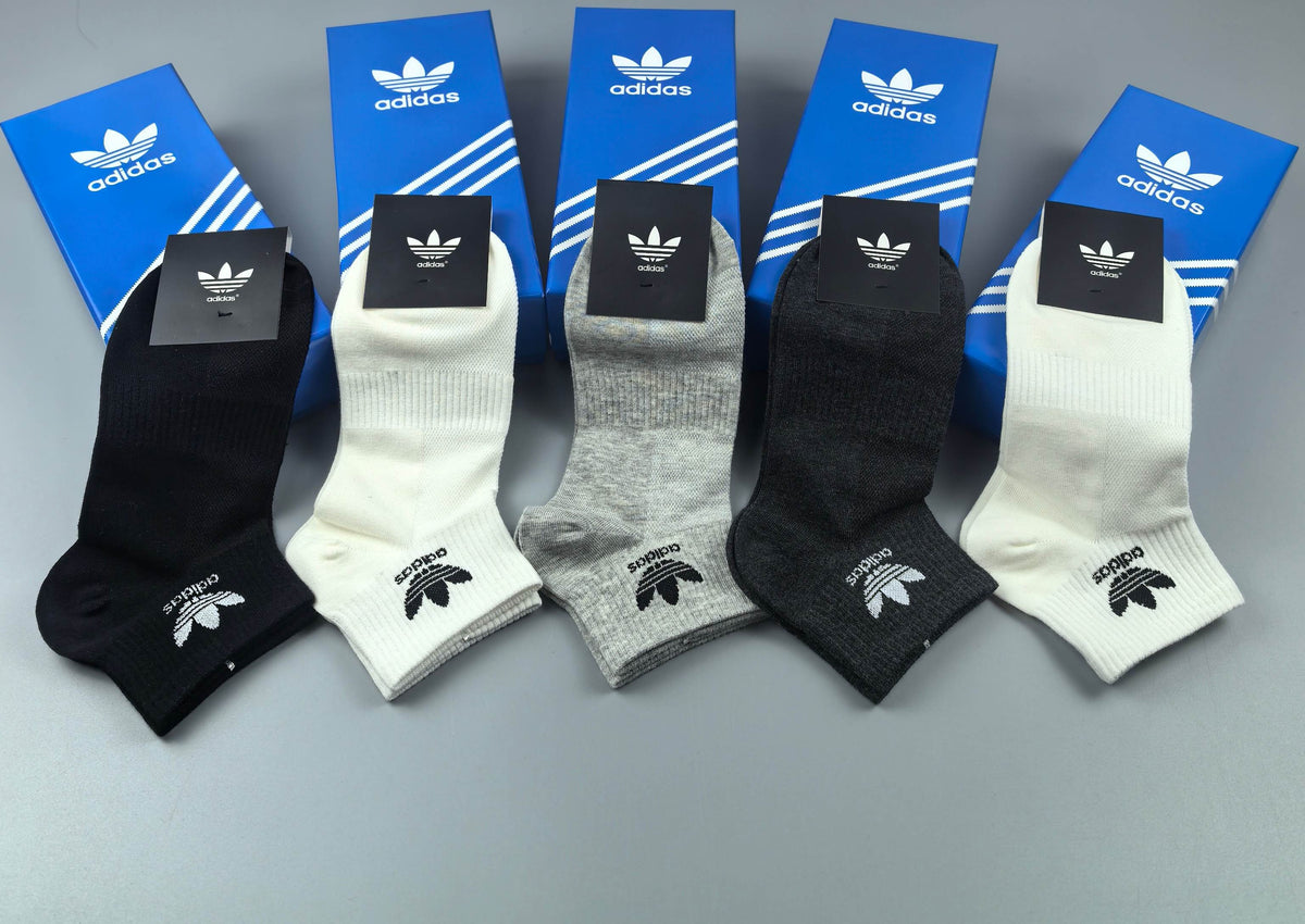 Adidas Cotton Breathable Socks – 5-Pair Pack