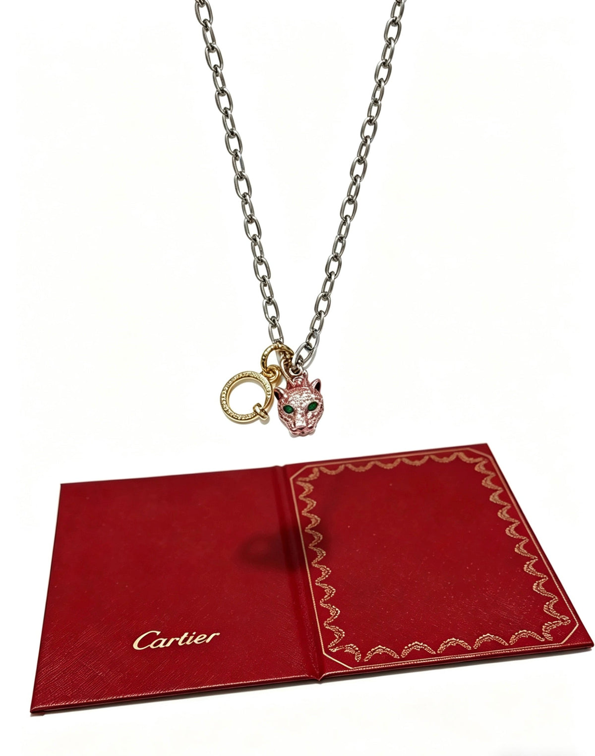 Martin Graham pendant necklace in polished metal-tone – detail view