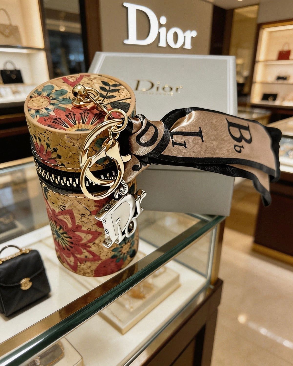Martin Graham bag charm in polished metal-tone – detail view