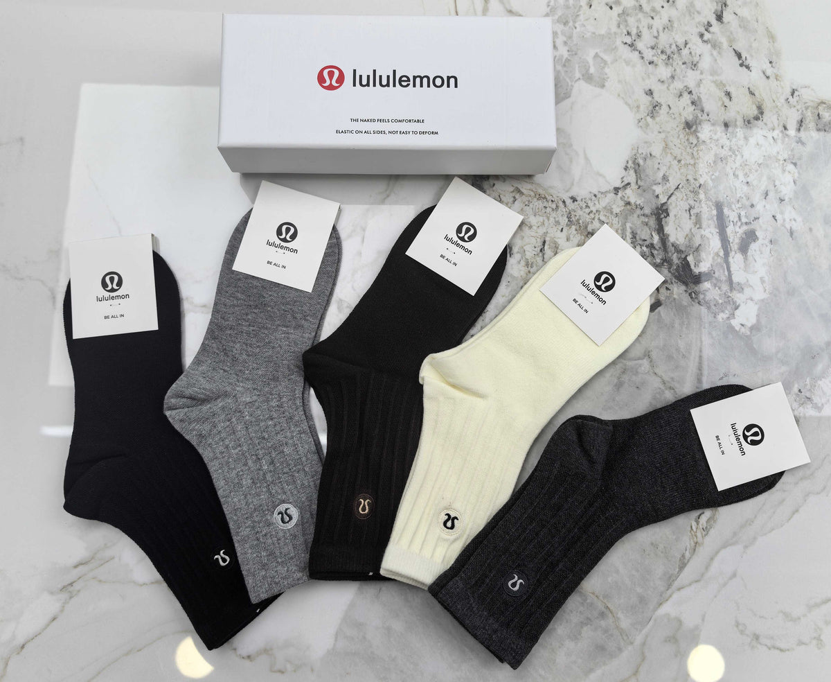 Lululemon Combed Cotton Crew Socks - 5-Pair Set