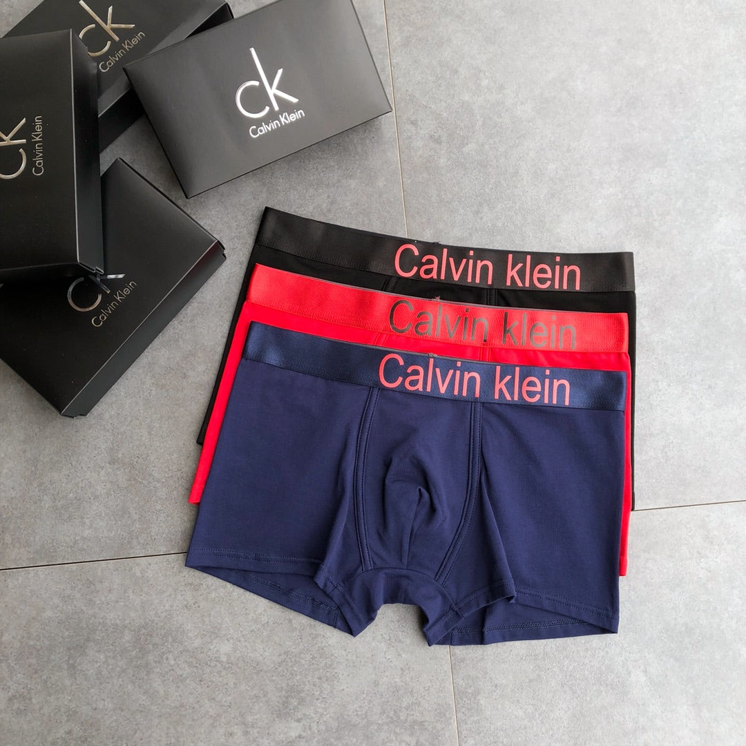 Calvin Klein Broad Logo Waistbands Men's Boxer Briefs - 3-Piece Box