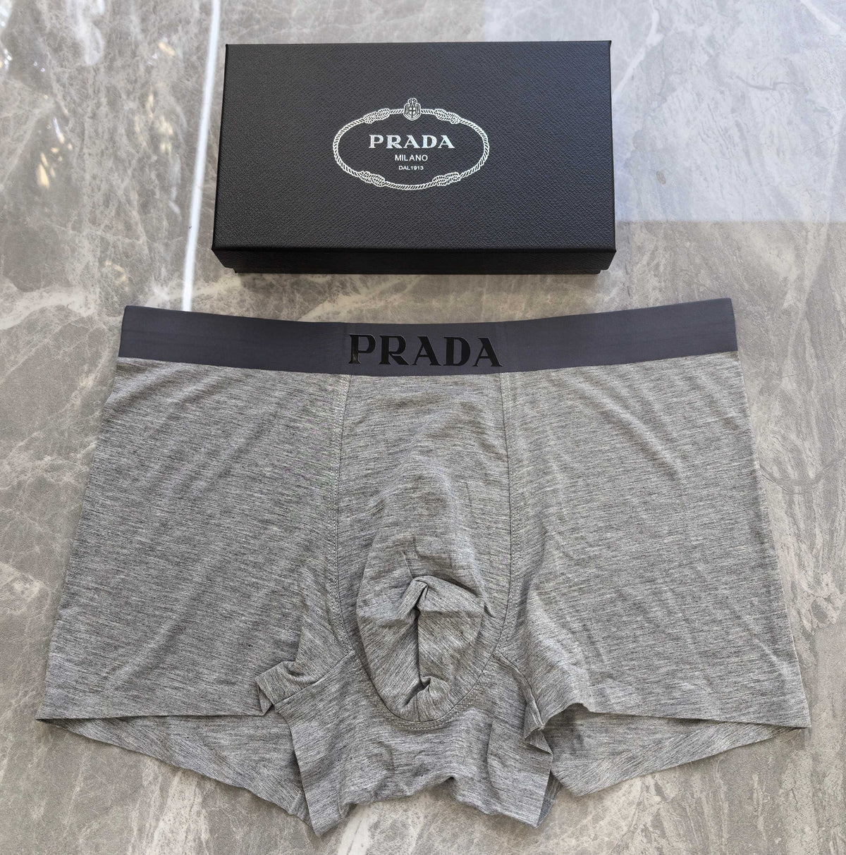 Prada Black & Grey Men's Boxer Briefs - 3-Piece Box
