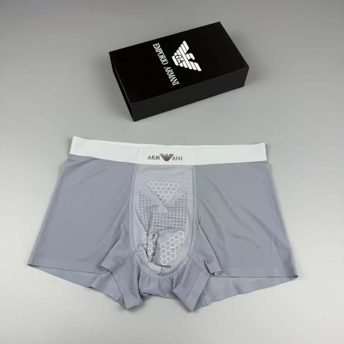 Armani Mulberry silk Seamless-Cut Men's Boxer Briefs - 3-Piece Box