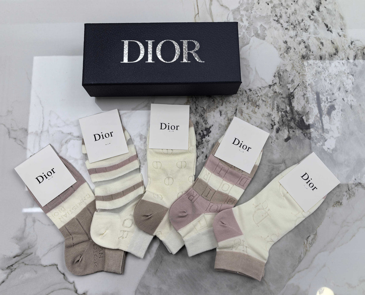 Dior No-Show Socks - 5-Pair Set