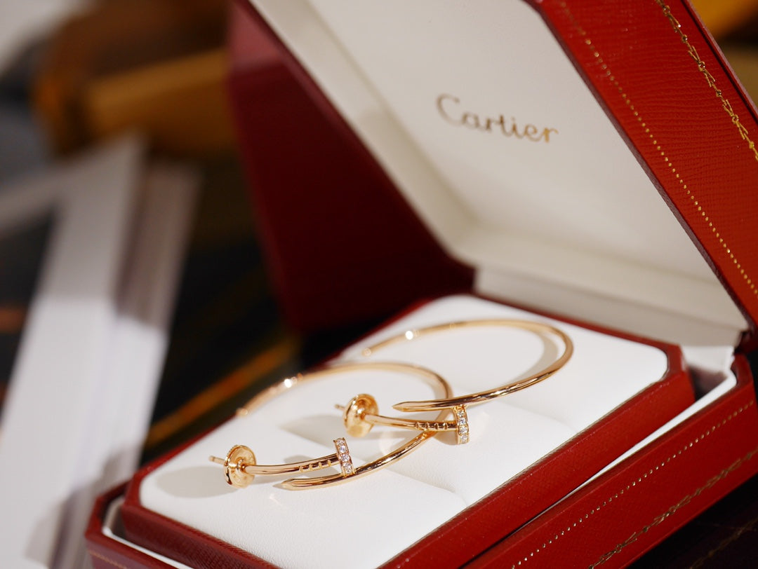 Martin Graham earrings in polished metal-tone – detail view