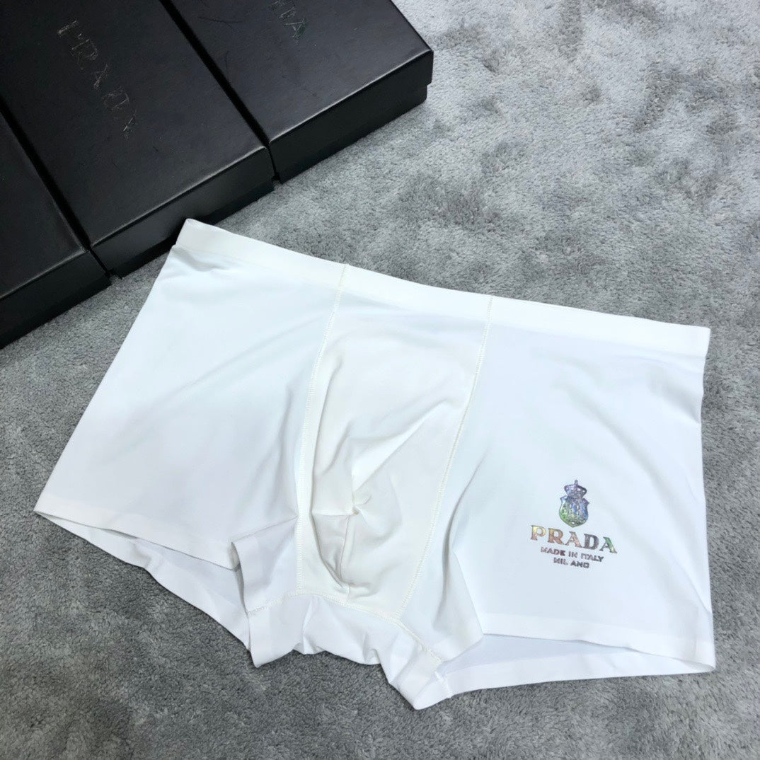 Prada Contrast Logo Waistbands Men's Boxer Briefs - 3-Piece Box