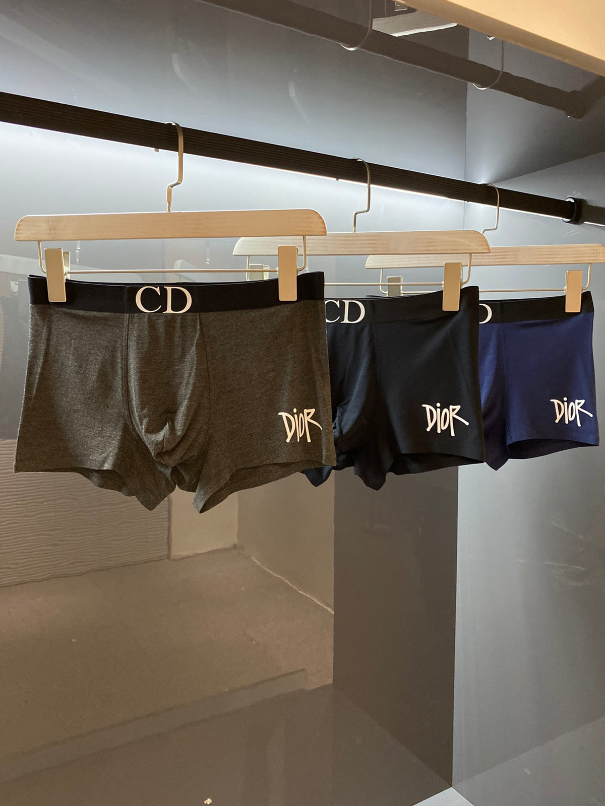 Dior Contrast Lettering Men's Boxer Briefs - 3-Piece Box