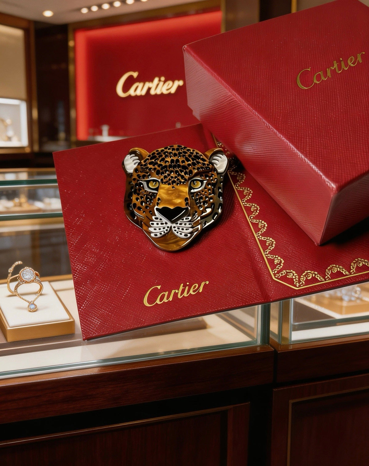 Martin Graham brooch in polished metal-tone – detail view