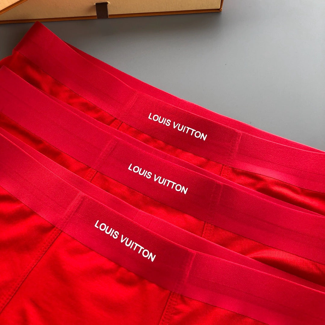 Louis Vuitton Tonal Wordmark Waistbands Men's Boxer Briefs - 3-Piece Box