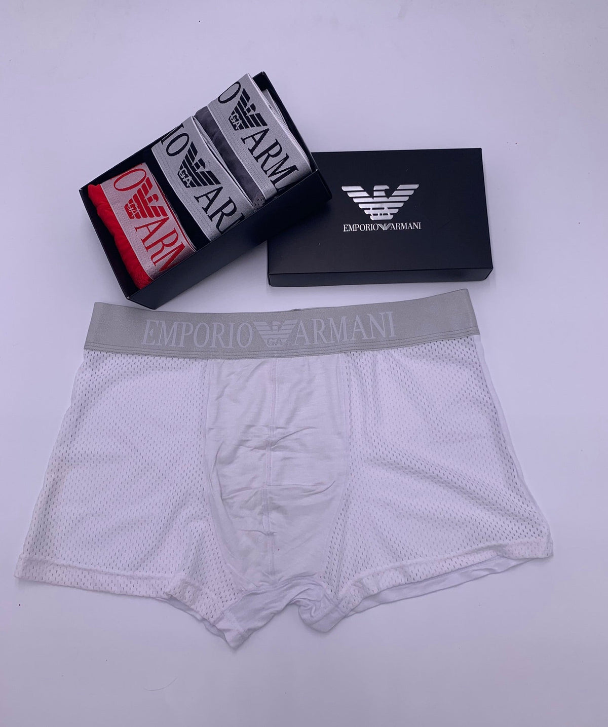 Emporio Armani Modal Visible All-Over Pattern And Logo Details Men's Boxer Briefs
