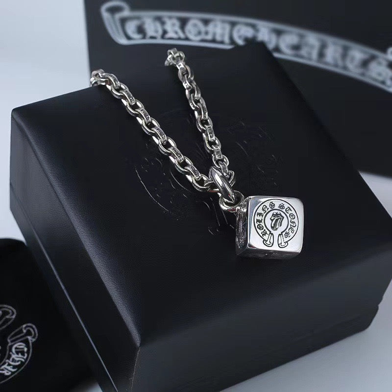 Martin Graham pendant necklace in polished metal-tone – detail view