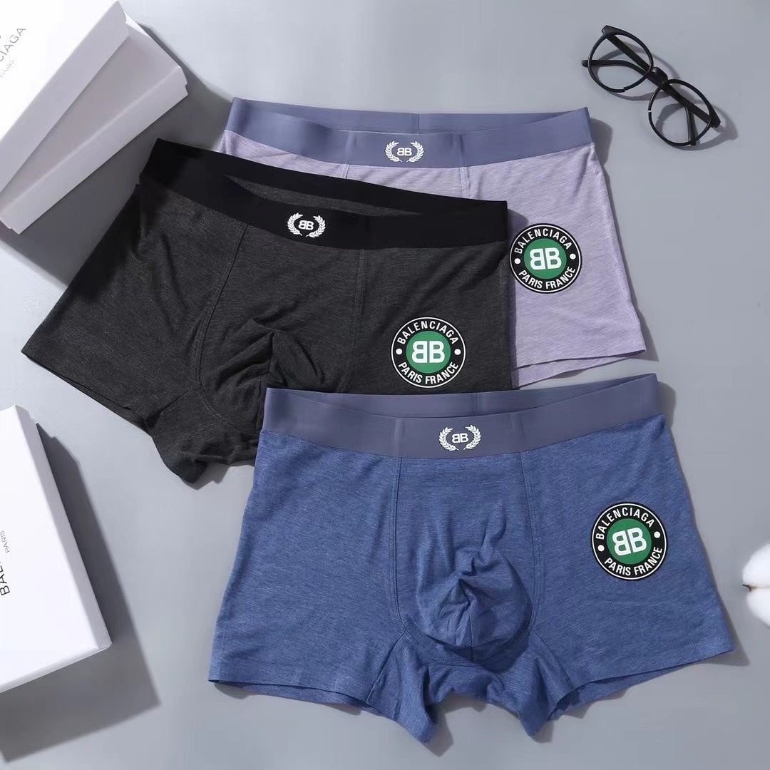Balenciaga Circular Patch Men's Boxer Briefs - 3-Piece Box