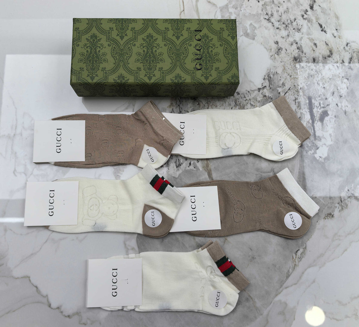 Gucci Modal No-Show Socks - 5-Pair Set