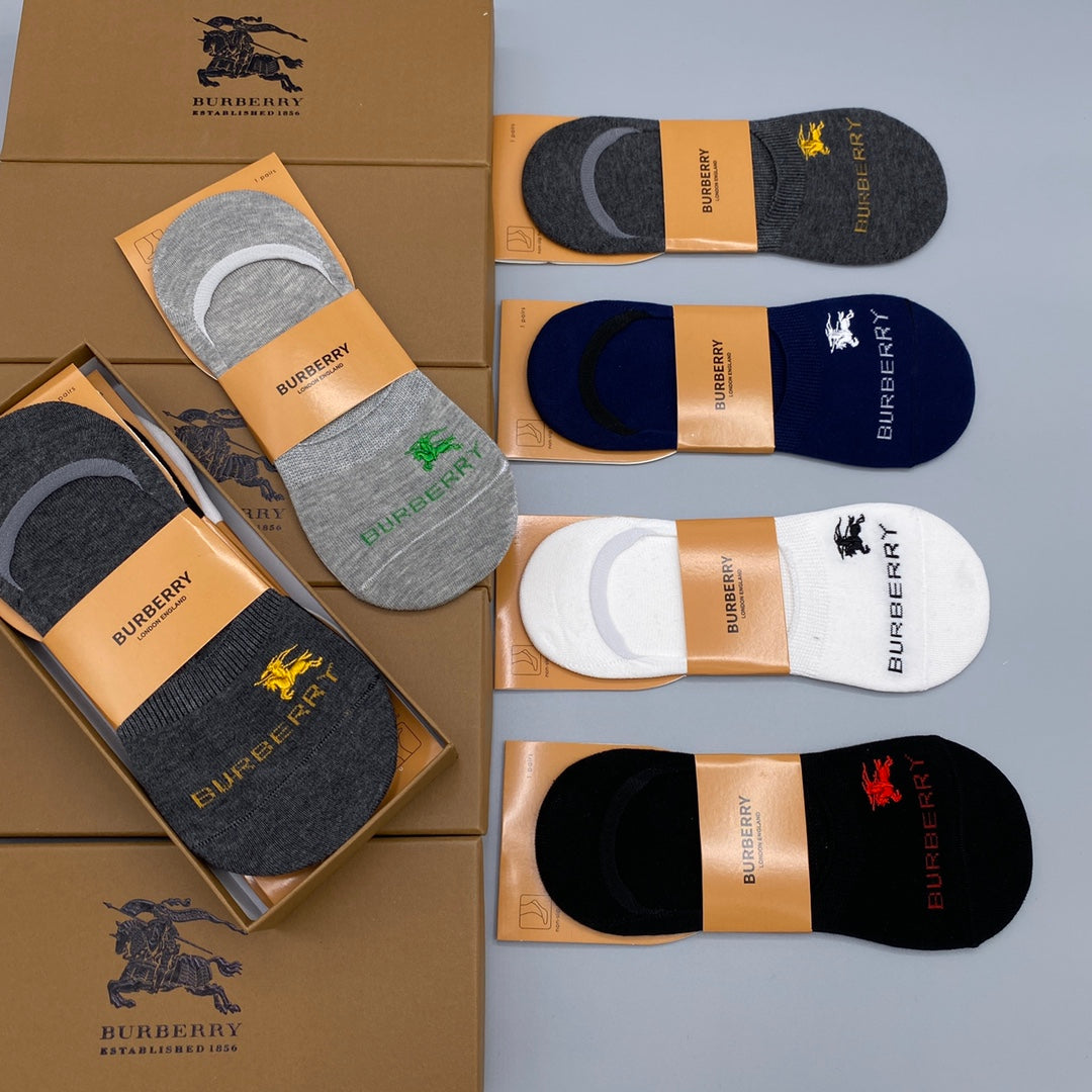 Burberry No-Show Socks – 5-Pair Pack