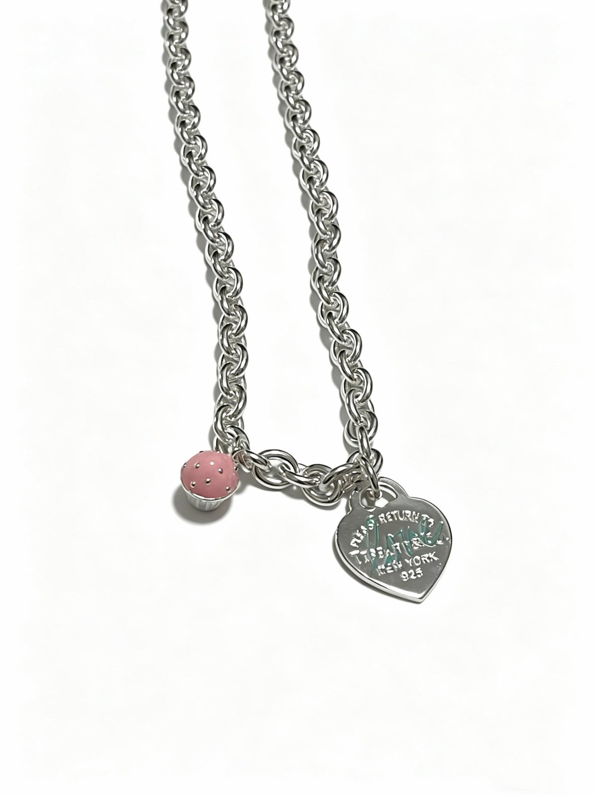 Martin Graham pendant necklace in polished metal-tone – detail view