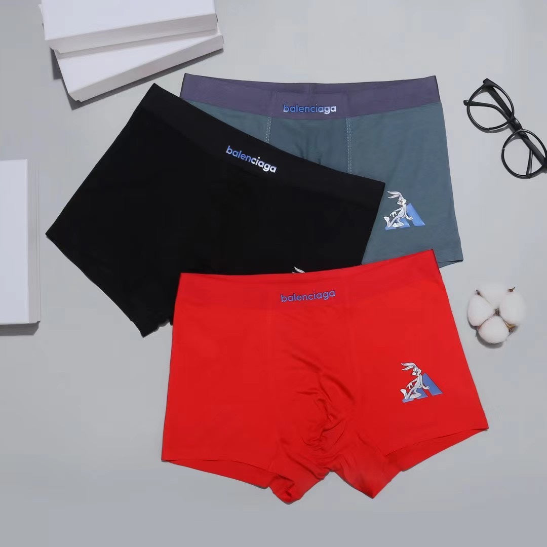 Balenciaga Contrast Wordmarks Men's Boxer Briefs - 3-Piece Box