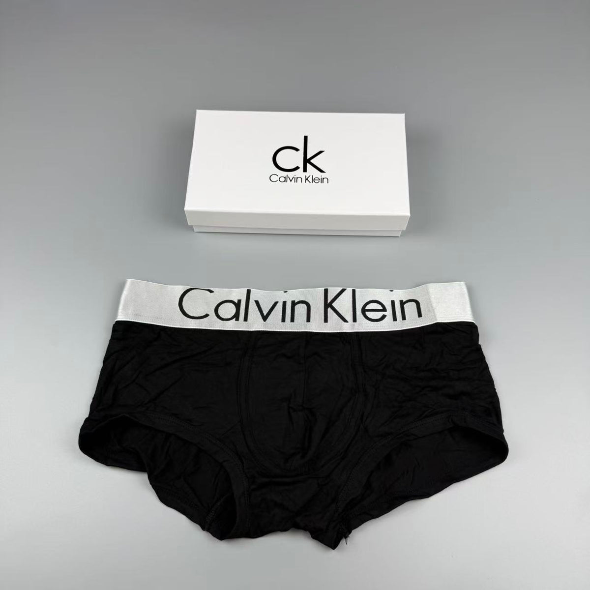 Calvin Klein Red, Grey, Black, Navy & White Cotton Men's Boxer Briefs - 3-Piece Box