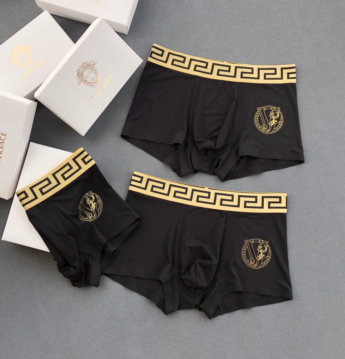 Versace Modal Breathable Seamless Men's Boxer Briefs – 3-Pack