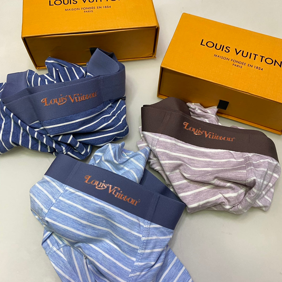 Louis Vuitton Modal Striped Men's Underwear - 3-Piece Box