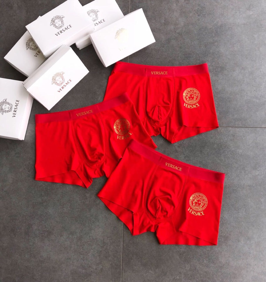 Versace Gold-Tone Medallion Graphics Men's Boxer Briefs - 3-Piece Box