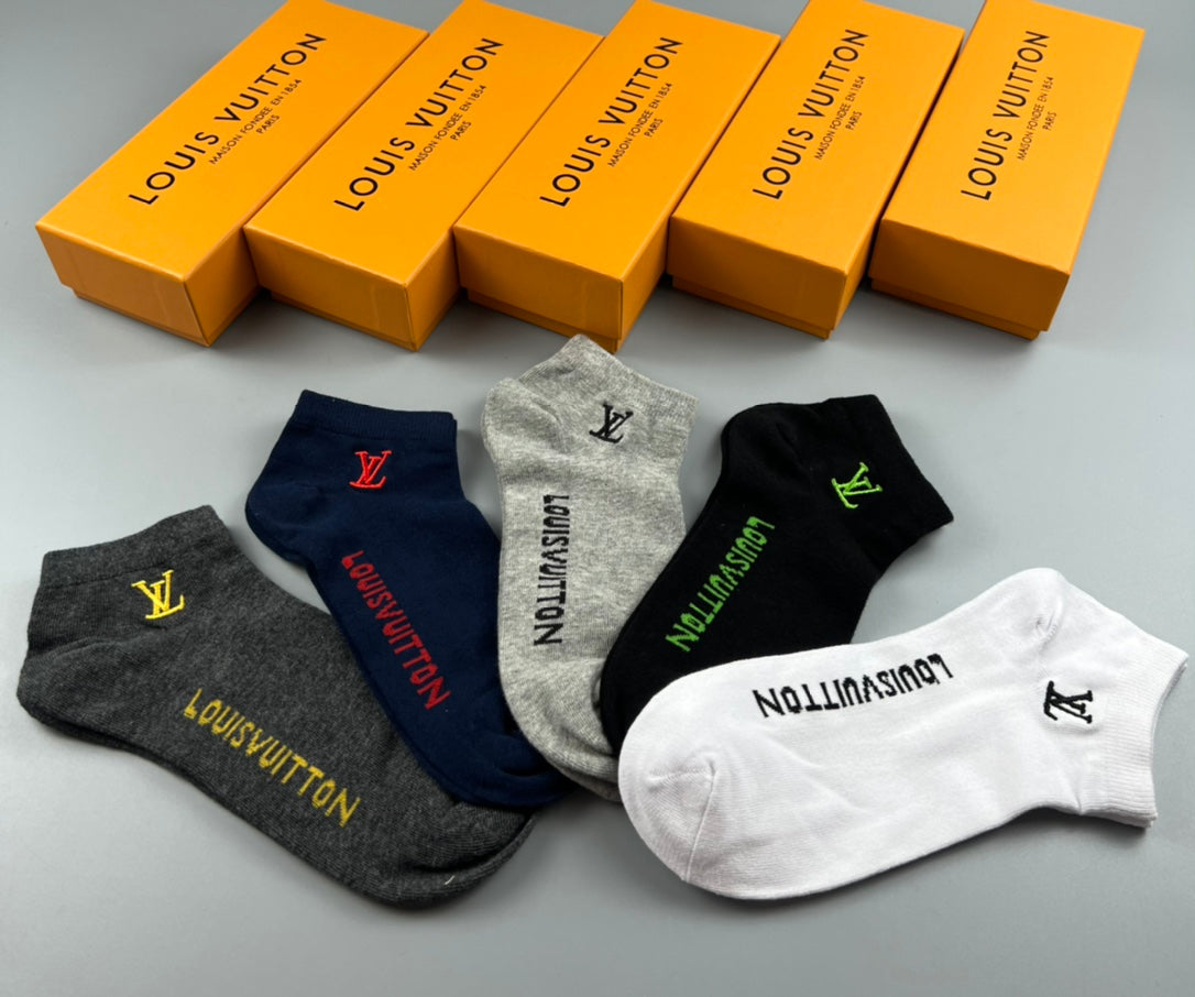 Louis Vuitton No-Show Socks - 5-Pair Set