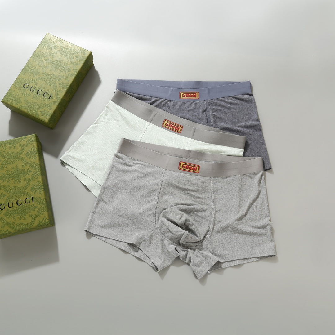 Gucci Minimal Label Men's Trunk Underwear - 3-Piece Box