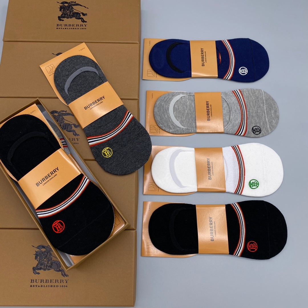 Burberry No-Show Socks – 5-Pair Pack