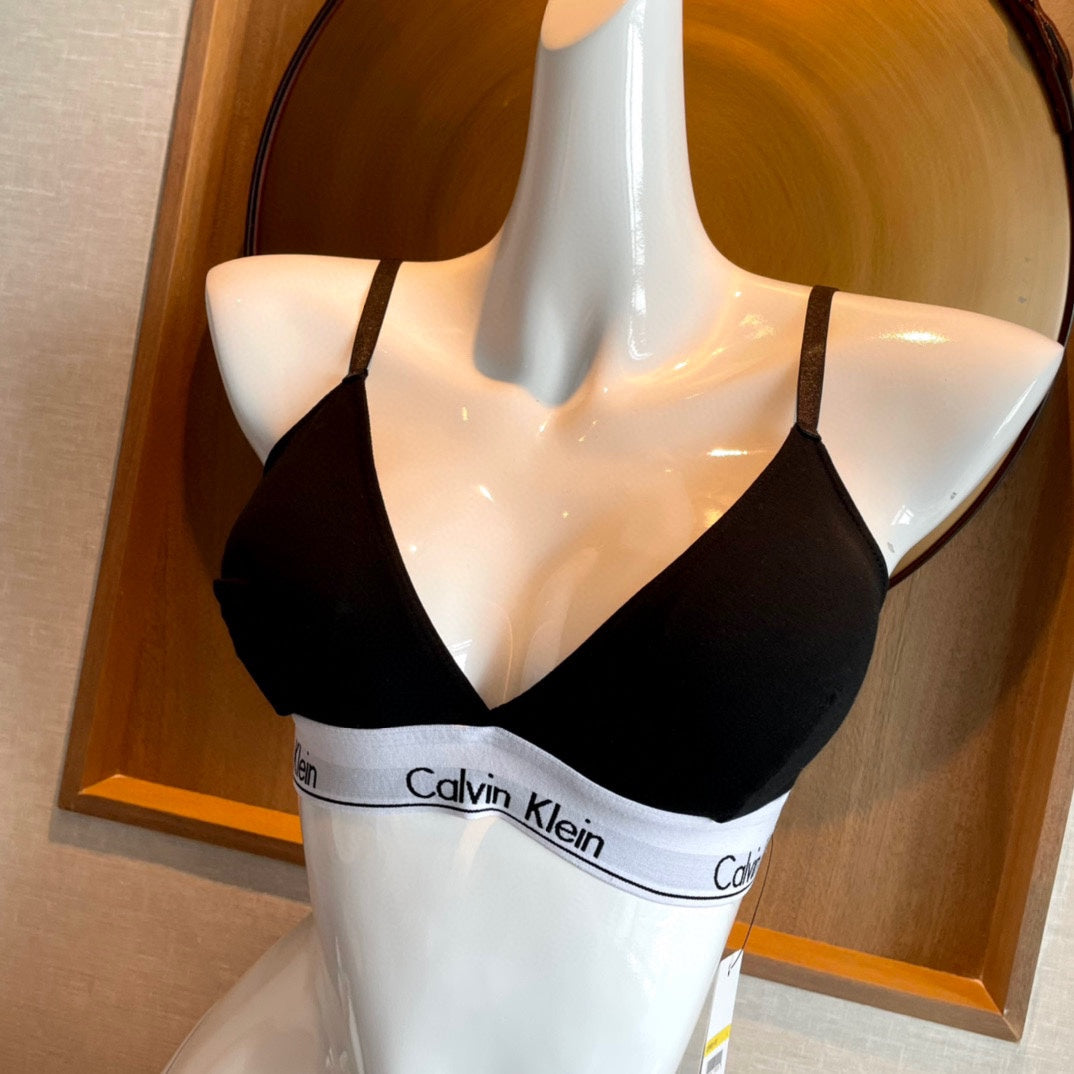 Calvin Klein Black Triangle Bra and Brief Set Women's Bra & Brief Set - 2-Piece Set