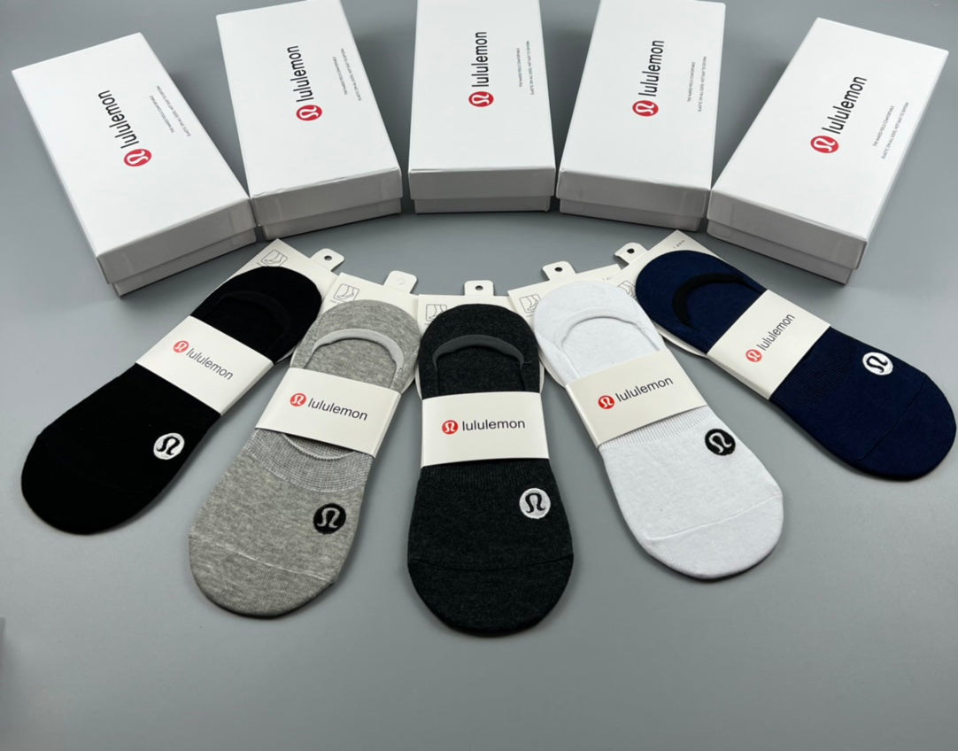 Lululemon Cotton No-Show Socks - 5-Pair Set