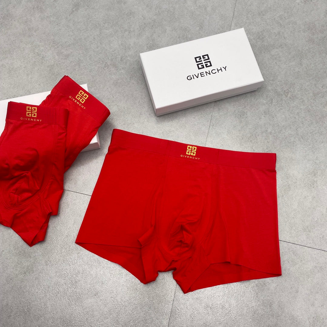 Givenchy Gold Emblem Men's Boxer Briefs - 3-Piece Box