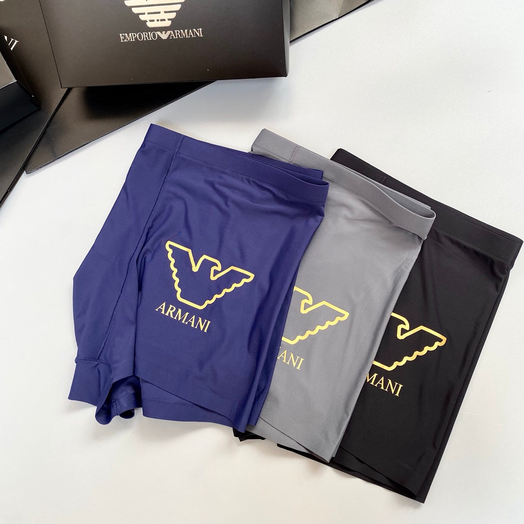 Emporio Armani Milk-Silk Men's Boxer Briefs - 3-Piece Box - Sizes L-XXXL